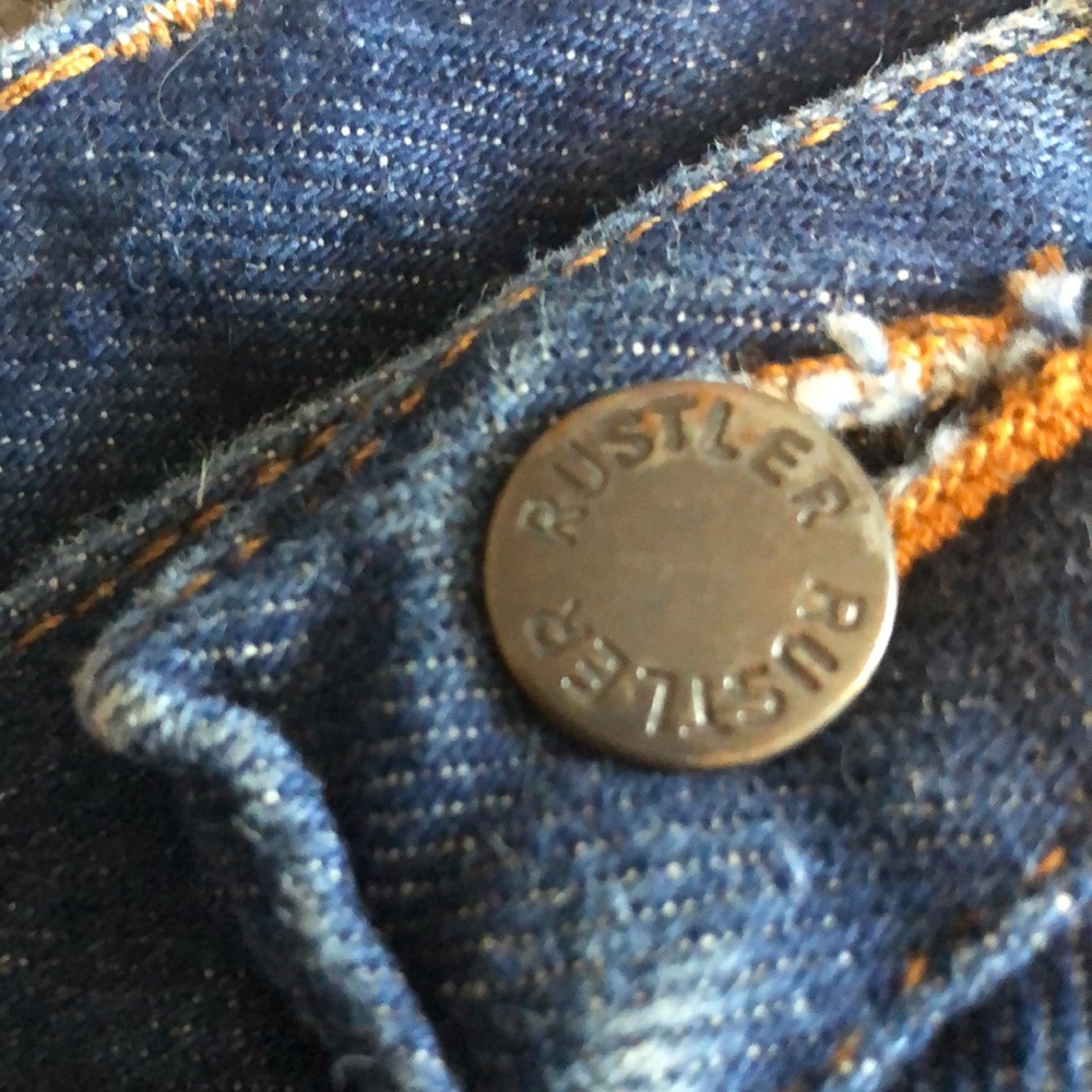 Rustler men’s size 34x36 dark blue jeans EUC - Picture 6 of 7
